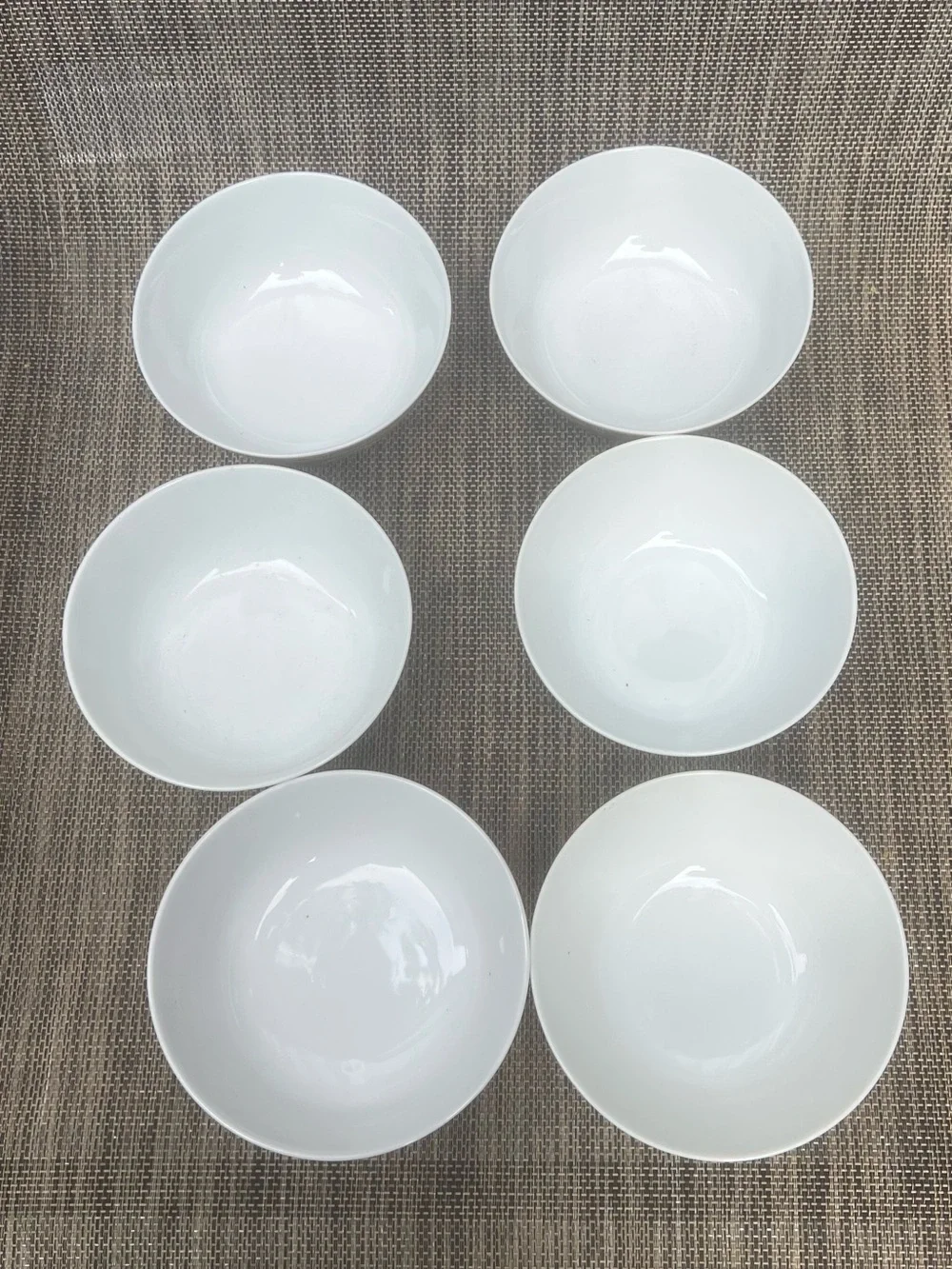 Mun Shou Longevity Red Porcelain Rice Bowls 5 1/2” Diameter 2 1/8